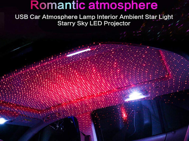 Selifaur - Car Interior Atmosphere LED Decorative Light Portable USB Ambient Roof Ceiling Star Laser Light for - Toyota Fortuner Old - Image 2