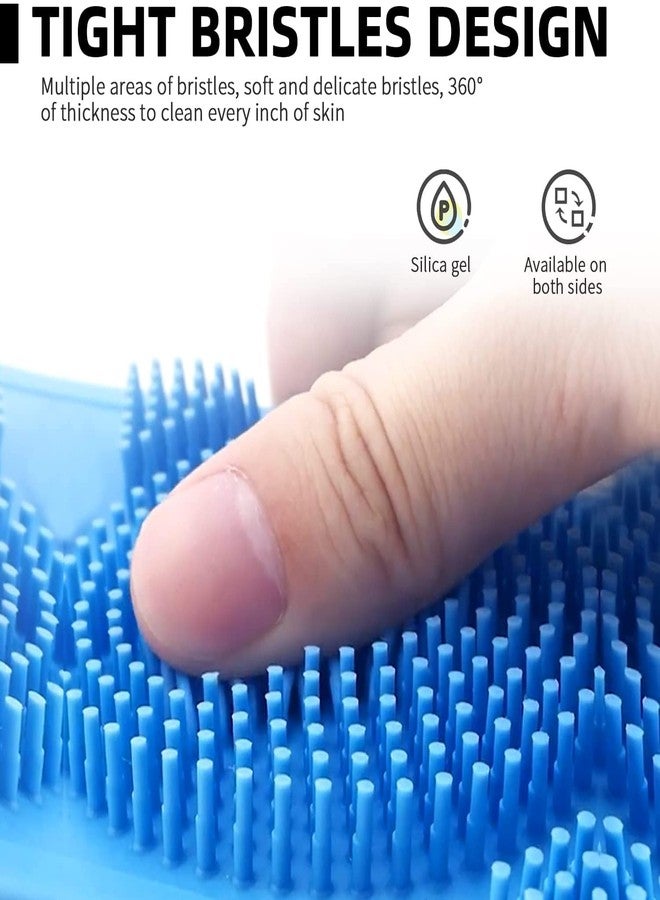 GLAMAXY Silicone Back Scrubber for Shower Soft Bath Belt Scrubber Eco-Friendly Durable Exfoliating and Removing Impurities Maintaining Skin Vitality (Blue) - Image 4