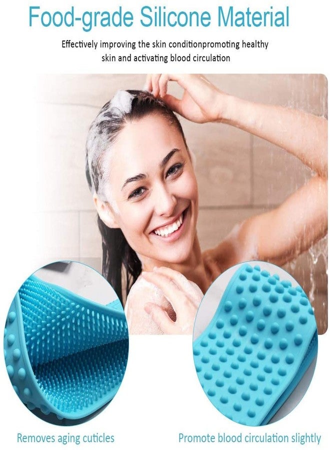 GLAMAXY Silicone Back Scrubber for Shower Soft Bath Belt Scrubber Eco-Friendly Durable Exfoliating and Removing Impurities Maintaining Skin Vitality (Blue) - Image 3