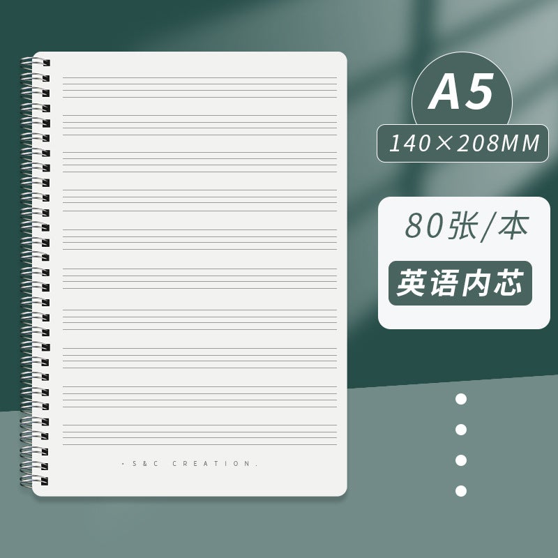 Super Thick B5 Notebook Stationery High Color Value Thickened Work Office Classification Label Notepad A5 Coil Book - Image 1