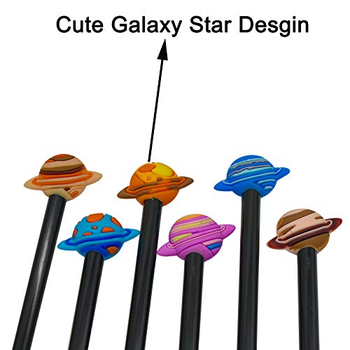 Maydahui 36 PCS Colorful Planet Roller Pen Black Gel Ink Fancy Galaxy Star Design Pens for School Office Students - Image 3