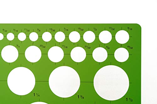 ALVIN, TD4000, Circle Guide Template, Drawing and Drafting Tool for Art, Architecture and Drafting 8.625 inches x 11.125 inches x .030 inches - Image 2