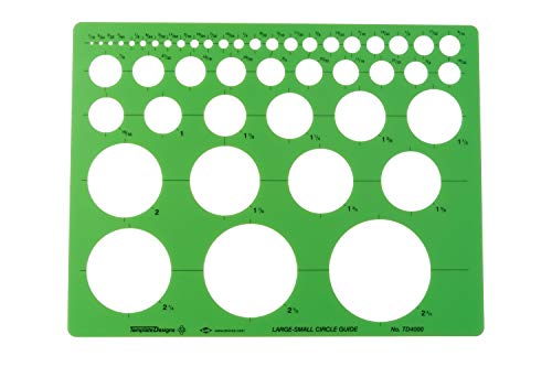 ALVIN, TD4000, Circle Guide Template, Drawing and Drafting Tool for Art, Architecture and Drafting 8.625 inches x 11.125 inches x .030 inches - Image 5