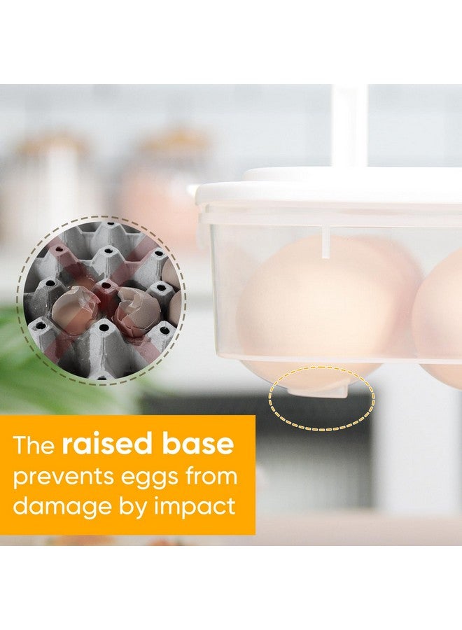 Newness Deviled Egg Containers with Lid, (Set of 2), Plastic Deviled Egg Carrier with Handle for 48 Eggs, Clear Storage Devil Egg Platter, Fridge Portable Egg Tray, Perfect for Picnic and Party - Image 5