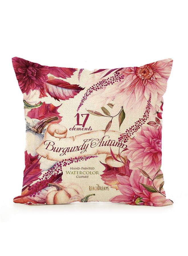 Sharpdo Digital Flower Print Pillowcase Multicolour 45 x 45cm - Image 1