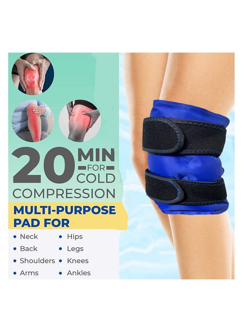 Hot Cold Large Gel Ice Pack for Knee Pain Relief, Gel Ice Wrap for Leg Injuries, Swelling, Cold Compress Therapy for Arthritis - Image 3
