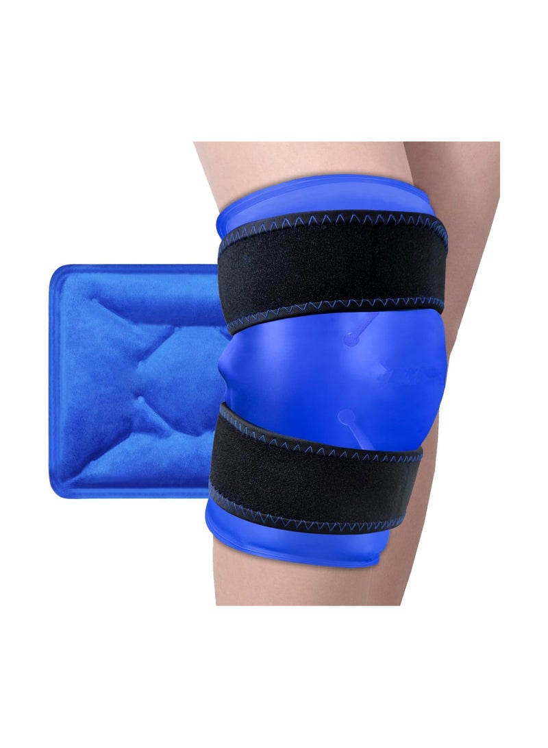 Hot Cold Large Gel Ice Pack for Knee Pain Relief, Gel Ice Wrap for Leg Injuries, Swelling, Cold Compress Therapy for Arthritis - Image 4