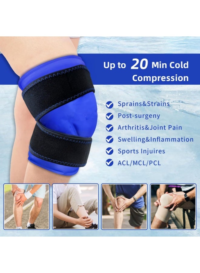 Hot Cold Large Gel Ice Pack for Knee Pain Relief, Gel Ice Wrap for Leg Injuries, Swelling, Cold Compress Therapy for Arthritis - Image 5