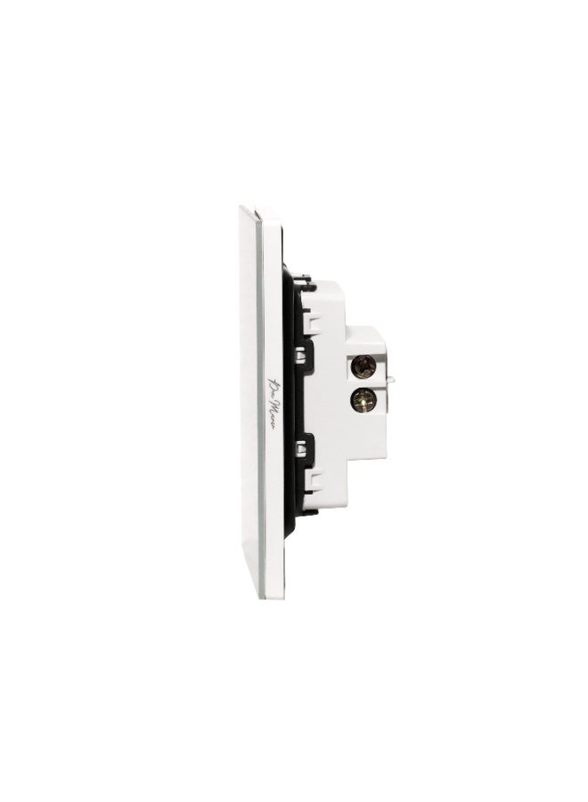 Donmarco Ultra Thin 1 Gang 1 Way Switch 10A 250V– Ultra Thin Glass, Modern & Durable, Fire-Resistant Electric Switch, 15-Year Warranty, Wall Switch for Home and Office (Matt White) - Image 4