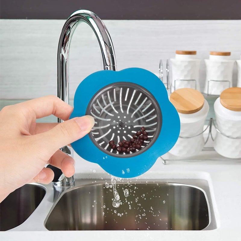 DANSR DANSR Sink Strainer for Kitchen Sink Drain Silicone Sink Stopper Garbage Disposal Drain Stopper 45 Diameter Blue  - Image 3