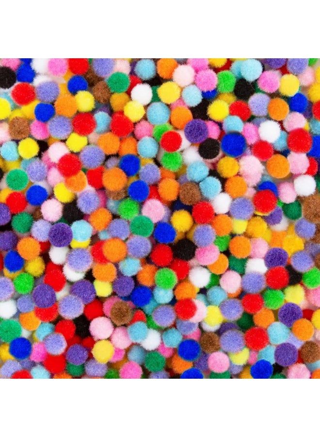 كرات شعر ملونة، 2000 قطعة، 1 سم، كرات بوم بوم متنوعة الألوان، أعمال فنية وحرفية، كرات بوم بوم ناعمة لأعمال يدوية إبداعية، ديكورات، مشاريع حرفية للأطفال - Image 1