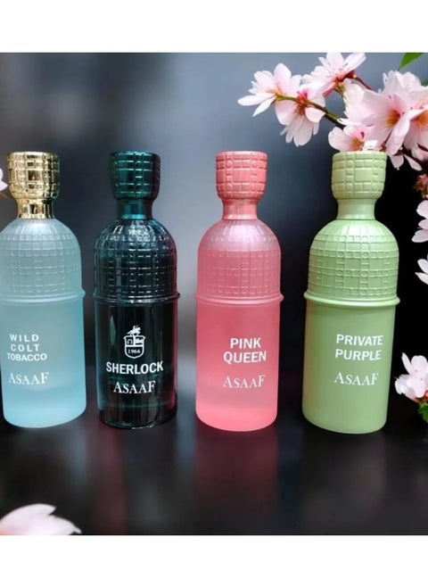 ASAAF WILD COLT TOBACCO AND SHERLOCK AND PINK QUEEN AND PRIVATE PURPLE EDP 200 ML