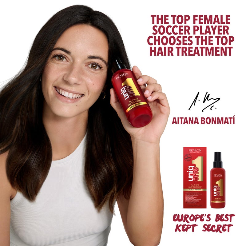 REVLON PROFESSIONAL UniqOne Moisturizing Leave-In Treatment, Repair For Damaged Hair, Classic Fragrance, 5.1 Fl Oz/150 ml (Pack of 1) - Image 2