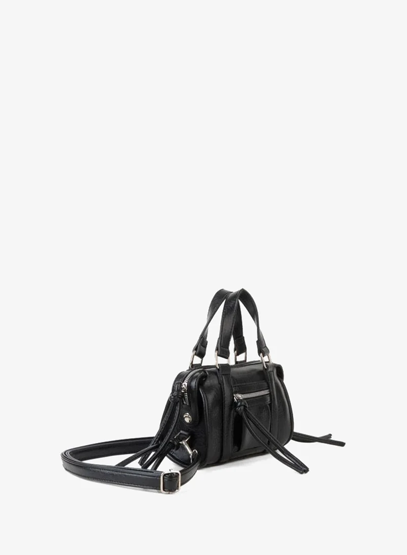 Women's Mimosa Black Small Size Adjustable Strap Hand and Shoulder Bag