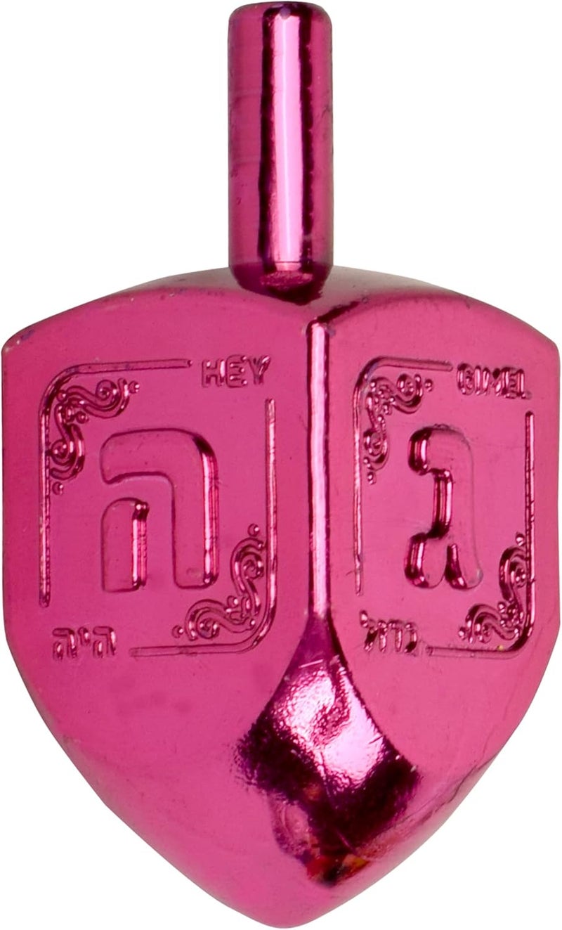 Izzy 'n' Dizzy Hanukkah Multicolor Metallic Dreidel (Pack of 10) - Medium - Image 3