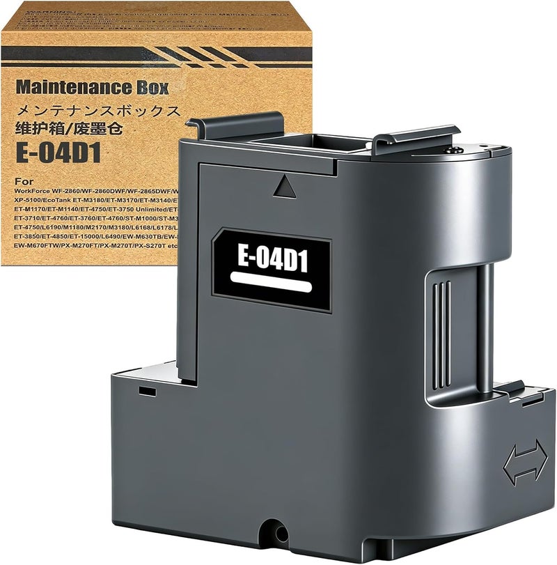 LAIPENG T04D1 04D1 Ink Maintenance Cartridge C13T04D100 Compatible for Epson ET-M2750 ET-4750 ET-M2140 ET-M3140 ET-M3170 ET-M3180 ET-M1140 ET-M1170 ET-M1180 XP-5100 XP-5105 XP-5150 WF-2860 WF-2865 - Image 1