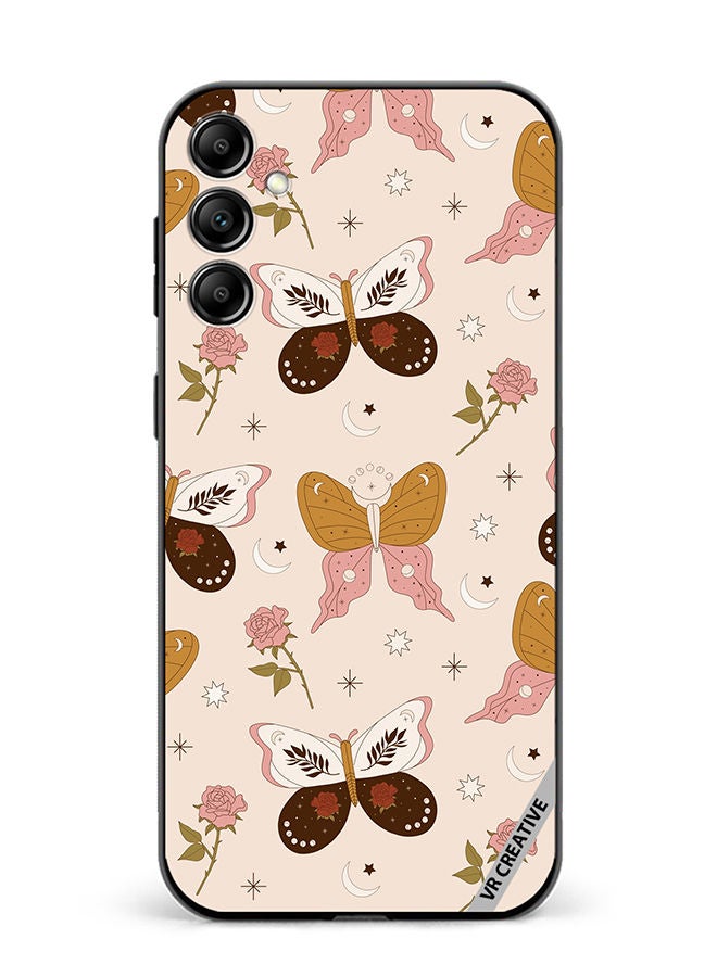 VR CREATIVE Protective Case Cover For Samsung Galaxy A14 5G/A14 Boho Magical Flowers And Butterfly Design Multicolour - Image 1
