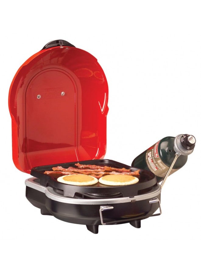 Coleman Fold N Go Propane Grill, Portable & Lightweight Grill with Push-Button Starter, Adjustable Burner, Built-In Handle, & 6,000 BTUs of Power for Camping, Tailgating, Grilling - Image 2