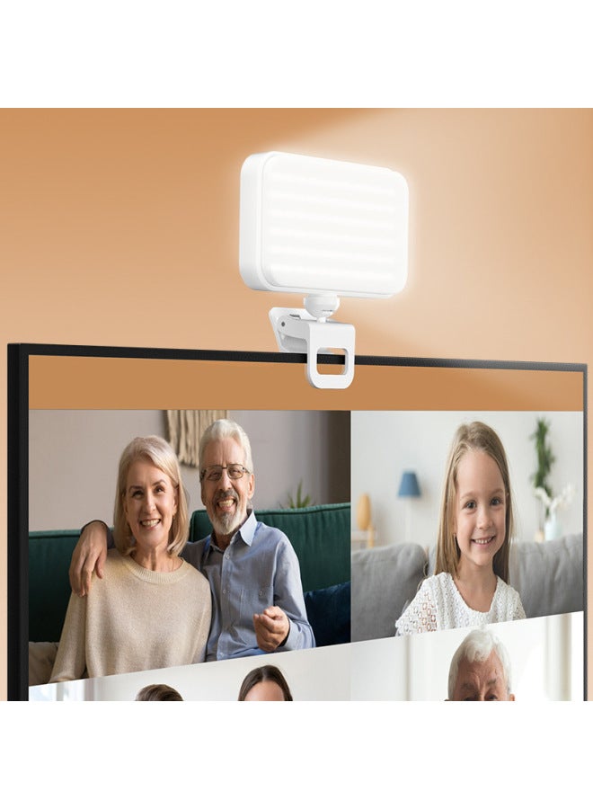 F6 R6 Fill Light Mobile Phone Photography Clamping LED Pocket Light Vlog Video Live Overhead Bracket-Specifications:F6 【white Model】  - Image 1