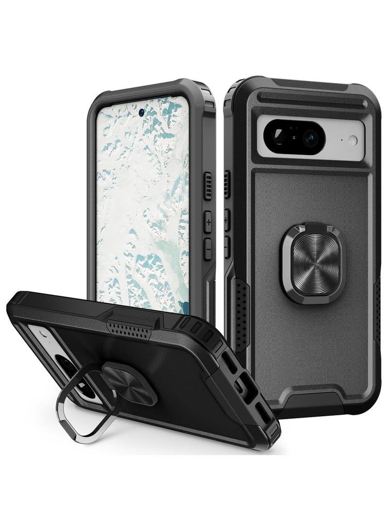general Case Compatible with Google Pixel 8 Pro 5G Phone Case, Military Grade Back Cover with Ring Kickstand Shockproof PC Bumper Tough Hard Armor Protection Cover for Google Pixel 8 Pro - Image 1