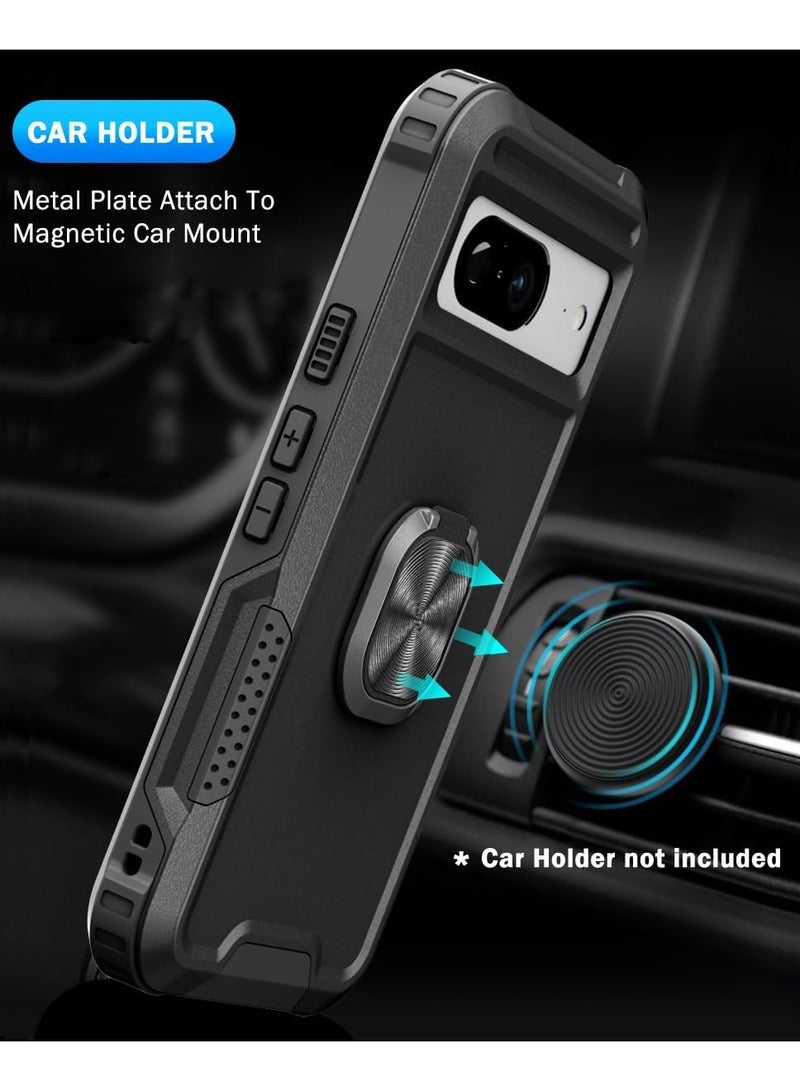 general Case Compatible with Google Pixel 8 Pro 5G Phone Case, Military Grade Back Cover with Ring Kickstand Shockproof PC Bumper Tough Hard Armor Protection Cover for Google Pixel 8 Pro - Image 5