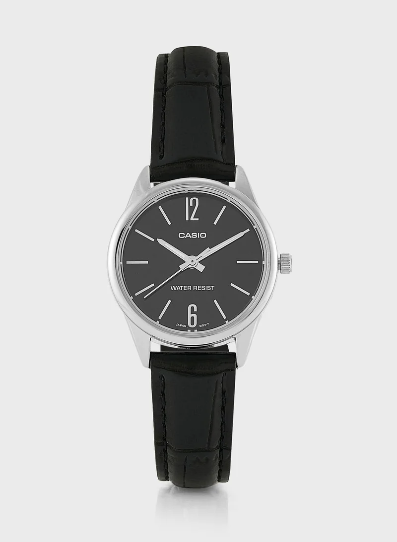 CASIO Pu Strap Analog Watch