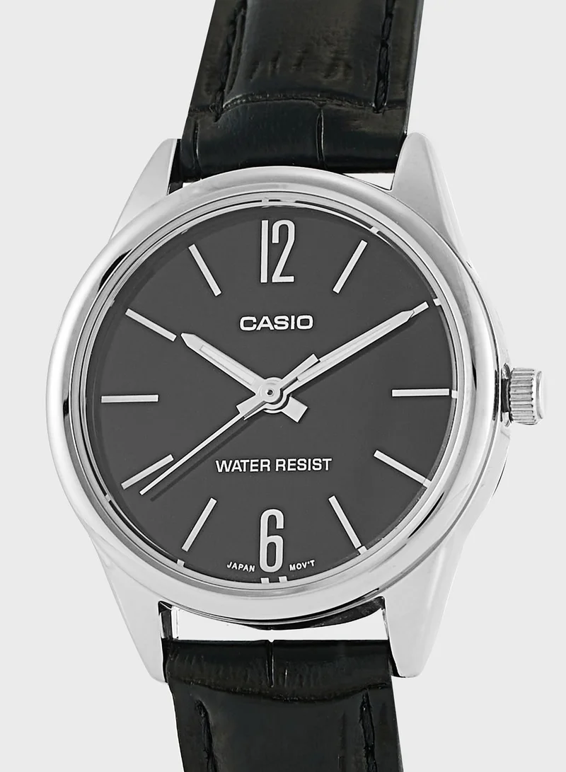 CASIO Pu Strap Analog Watch