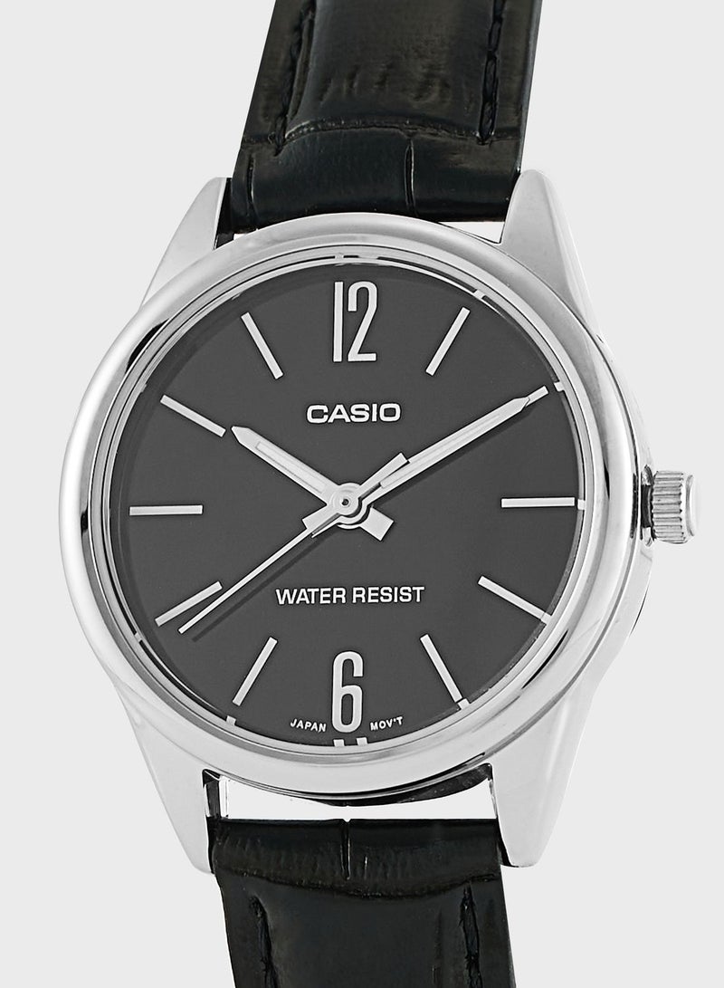 CASIO Leather Strap Analog Watch - Image 2
