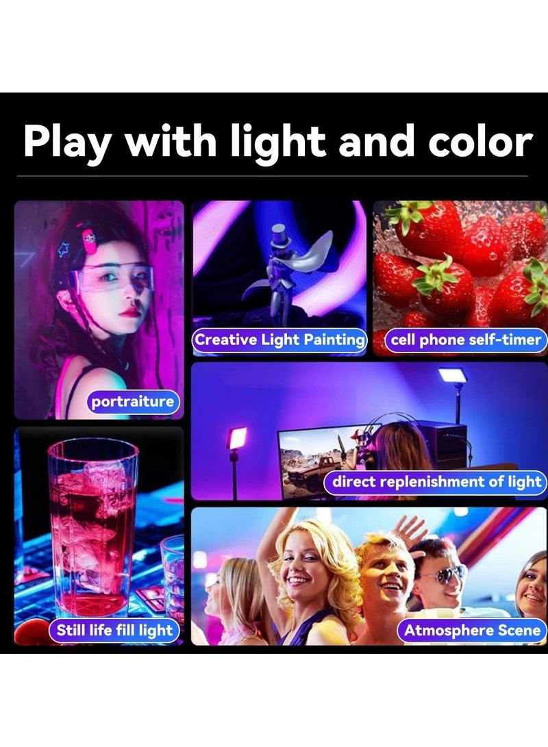 AROAQ RGB LED Camera Light, Full Color Output Video Lamp Kit, Dimmable, 2700K-6500K, Bi-Color Light Panel  - Image 4