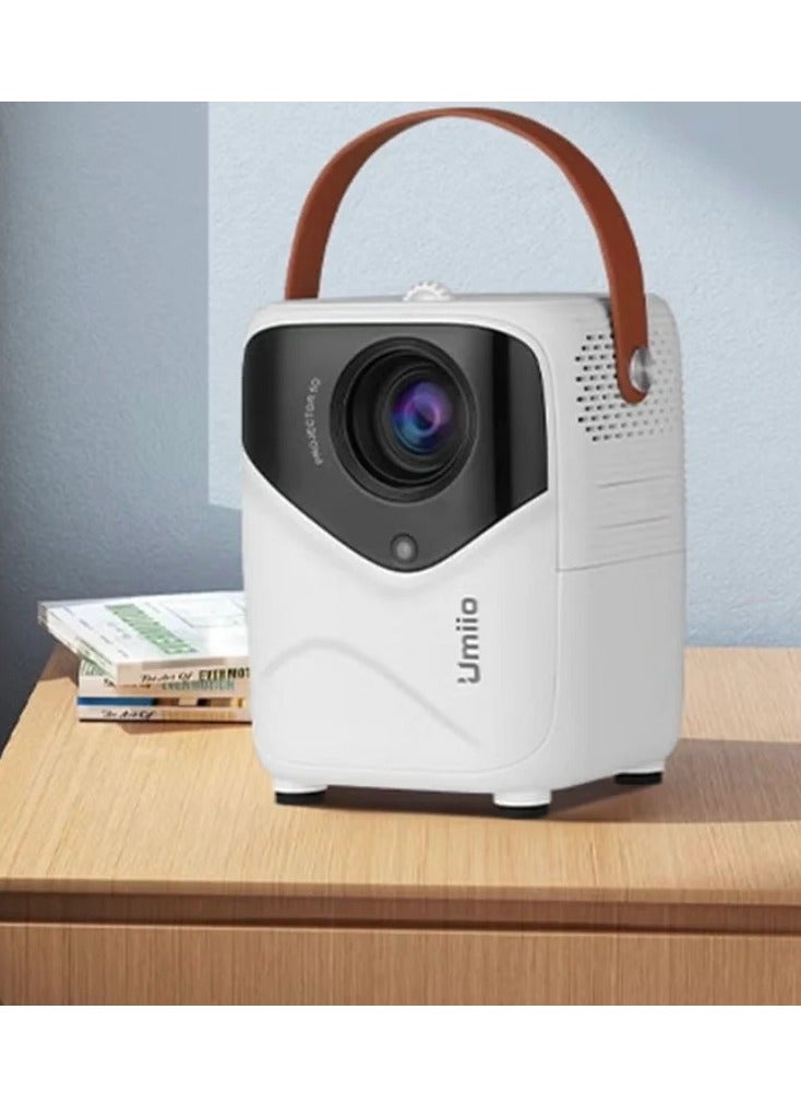 Umiio Portable Video Projector HDMI USB Interface Wifi Game  Android Projector with Tripod-White - Image 1