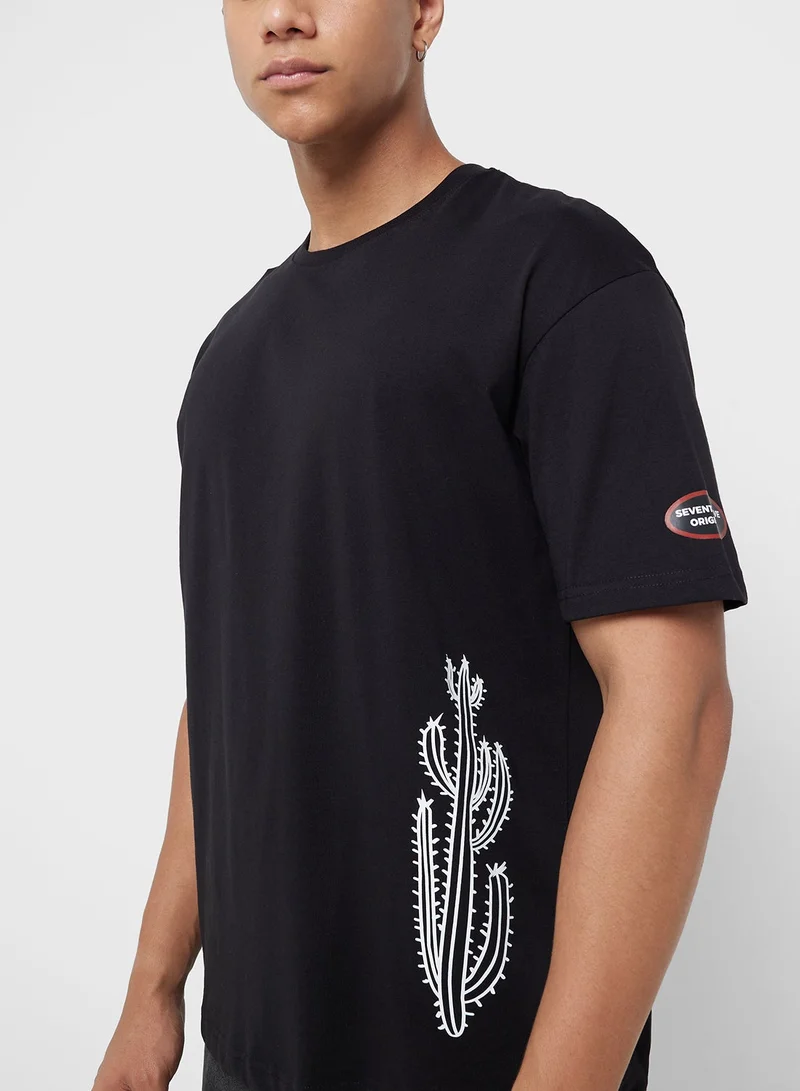 Seventy Five  Oversized Graphic T-Shirt for Men | Best Price UAE