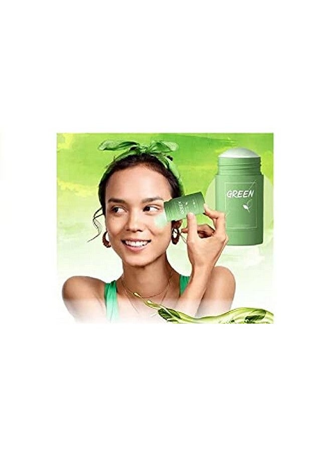QuenchuaÂ® Green Tea Purifying Clay Stick Mask Oil Control Anti-Acne Cleansing Mask Mud Apply Mask,Green Tea Facial Detox Mud Mask (Green Tea) (40 g) - Image 2