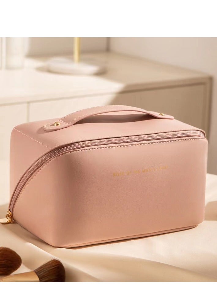 Generic Waterproof travel Makeup Bag and Large Capacity Cosmetic Bags for Women（Pink）  - Image 1
