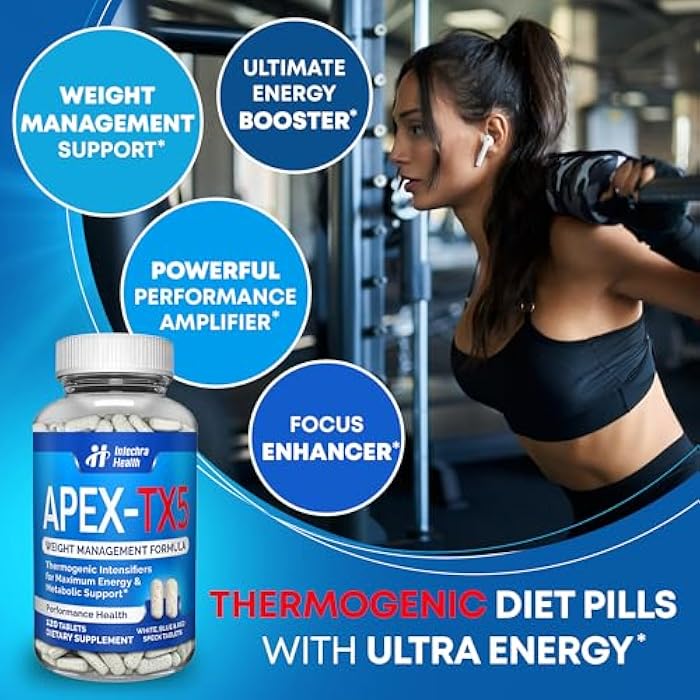 APEX-TX5 مكمل غذائي لإدارة الوزن 120 قرص أبيض أزرق أحمر مرقط مصنوع في الولايات المتحدة الأمريكية أعلى جودة احترافية - Image 5