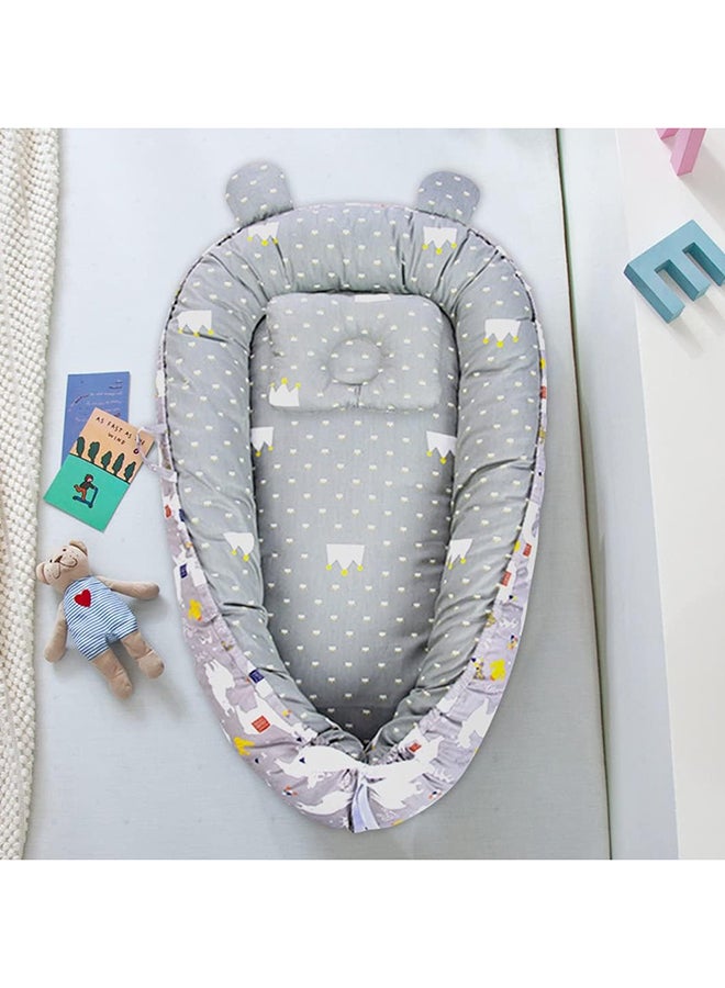 STAR BABiES Star Babies Lounger Sleeping Bed With Get Kids Socks 3 Pair - Grey  - Image 4