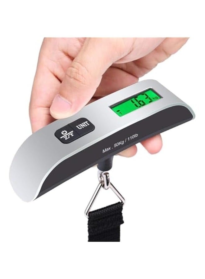 Digital Hanging Luggage Scale Portable Handheld Baggage Scale for Travel Suitcase Scale for Traveling with LCD Display 50Kg/110Lb, Multi, 1 Count (Pack of 1) - Image 4