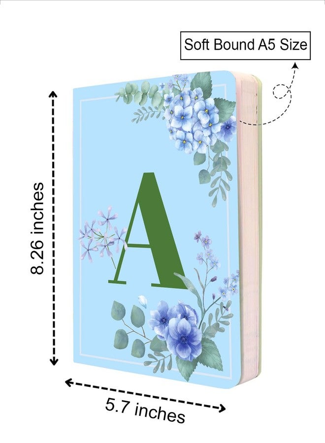 AccuPrints مفكرة AccuPrints Initial A Premium ذات غلاف ناعم | مقاس 21 × 14.5 سم | للفتيات والسيدات (A5، 192 صفحة مسطرة، 80 غرام/متر مربع) مفكرة شخصية - Image 2