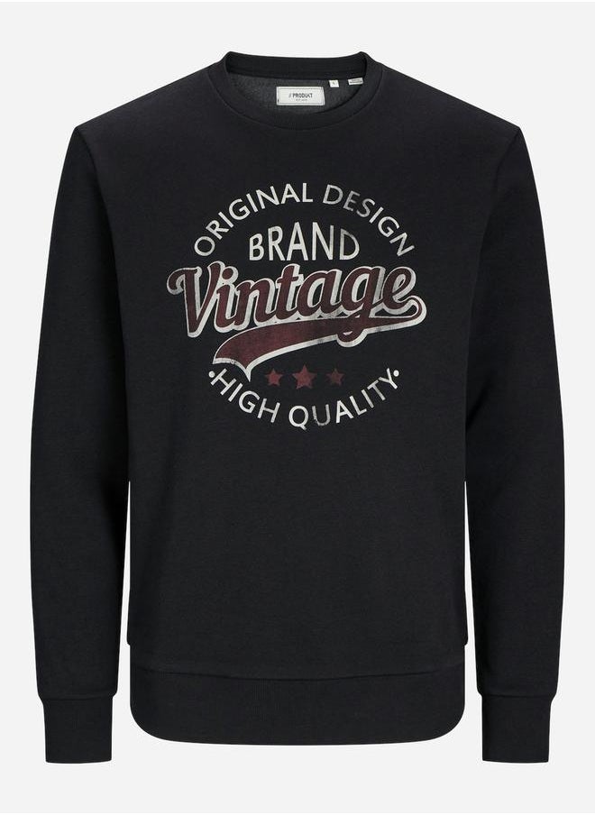 PRODUKT - Graphic Print Rib Cuffed Sweatshirt - Image 1