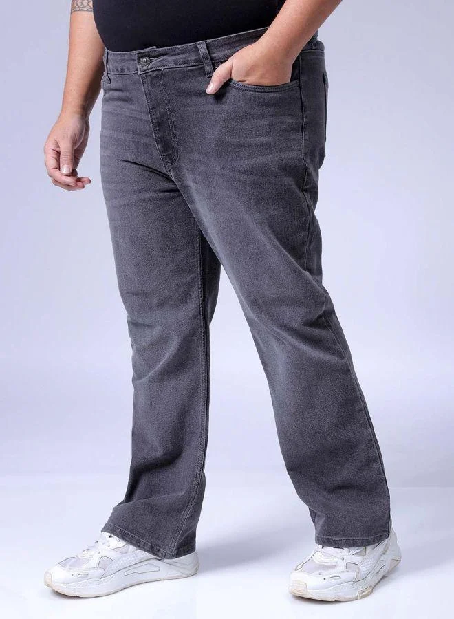 HARDSODA  Men Plus Size Bootcut Solid Mid-Rise Stretchable Jeans for Men | Best Price UAE