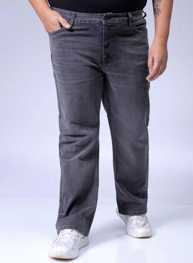 Men Plus Size Bootcut Solid Mid-Rise Stretchable Jeans
