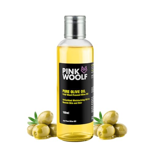 Pink Woolf Olive Oil for Hair & Skin | Light & Quick-Absorbing | Ideal for Body Massage and Skin Nourishment | Pack of 1 - Image 1