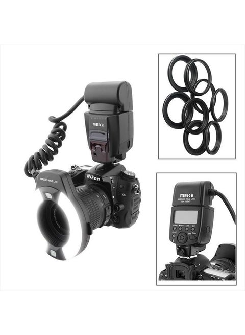 Canon Camera Meike ITTL TTL LED Macro Ring Flash Light For Nikon