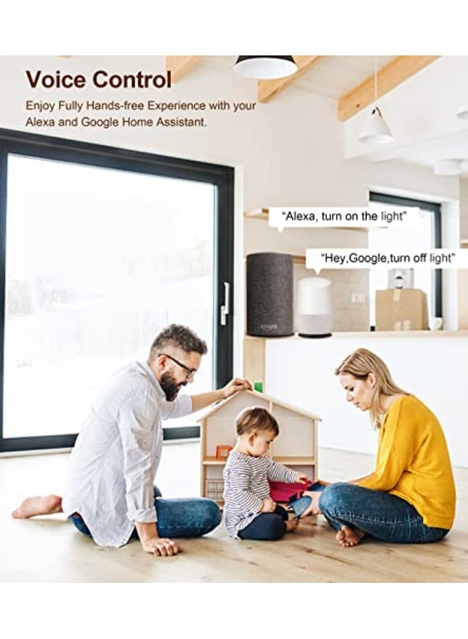 Beauenty UanTii Tuya Wifi Smart Light Switch Module DIY Breaker 100-240V Supports 2 Way Control App Remote Control Works with Alexa and Google Home 2gang - Image 4