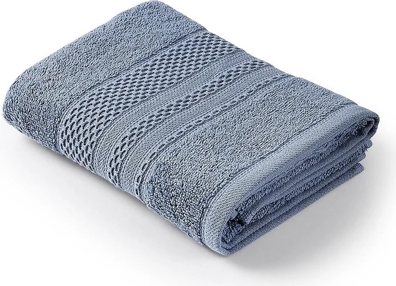 Bluenity Softy - Set of 2 Cotton Hand/Face Towels 50 x 90 cm Blue