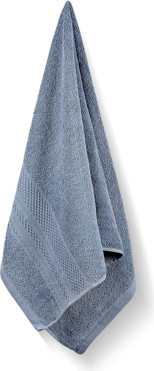Bluenity Softy - Set of 2 Cotton Hand/Face Towels 50 x 90 cm Blue
