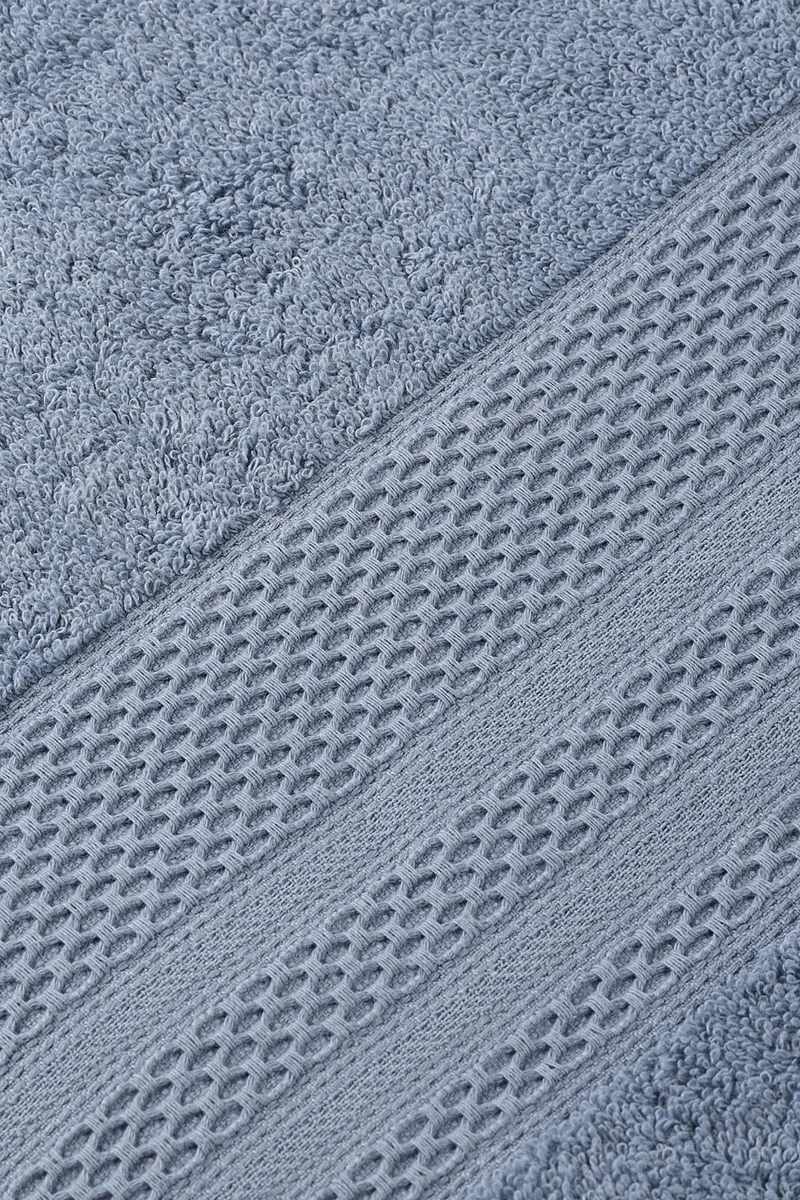 Bluenity Softy - Set of 2 Cotton Hand/Face Towels 50 x 90 cm Blue
