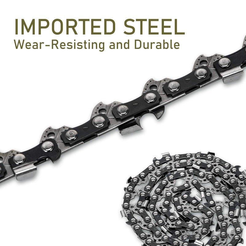 16 Inch Chainsaw Chain: 5-Pack Low-Kickback Precision Design - 3/8" LP Pitch Chrome-Hardened Cutting Teeth Chainsaw Replacement for Homeowner Property Maintenance, Professional Cutting Jobs, Compatibl - Image 5
