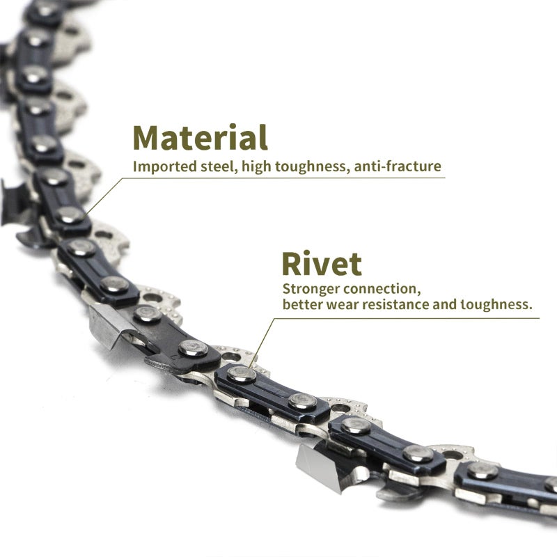 16 Inch Chainsaw Chain: 5-Pack Low-Kickback Precision Design - 3/8" LP Pitch Chrome-Hardened Cutting Teeth Chainsaw Replacement for Homeowner Property Maintenance, Professional Cutting Jobs, Compatibl - Image 3