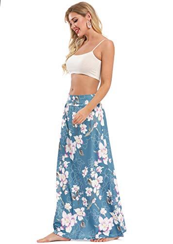 Yinggeli Women's Bohemian Print Long Maxi Skirt (M-Flower, XX-Large) - Image 5