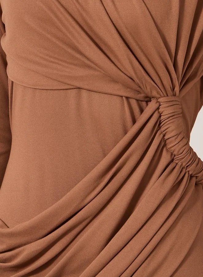 Styli Gathered Jersey Dress